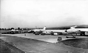 Three Avro Vulcans, Vickers Valiant and Handley Page Victor Three Avro Vulcans, Vickers Valiant and Handley Page Victor