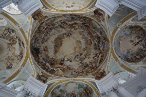 Images Dated 17th July 2014: Baden Wurttemberg, Neresheim: Ceiling paintings in the Abbey