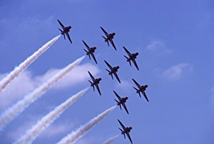BAe Systems Hawks RAF Red Arrows Apollo bend Mildenhall BAe Systems Hawks RAF Red Arrows Apollo bend Mildenhall