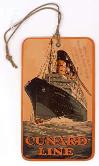 Baggage Label for the Cunard Line Baggage Label for the Cunard Line
