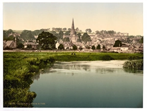 Bakewell, from river, Derbyshire, England Bakewell, from river, Derbyshire, England