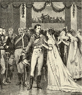<b class=qtipBold><figcaption>Ball on Waterloo Eve</figcaption></b><br>On the eve of the battle of Waterloo, Wellington attends the Duchess of Richmond's ball, at Brussels<br><em>© Mary Evans Picture Library 2015 - https://copyrighthub.org/s0/hub1/creation/maryevans/MaryEvansPictureID/10023716</em> Ball on Waterloo Eve