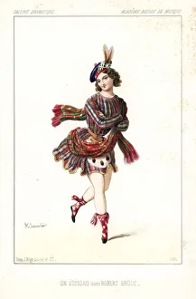 Ballet dancer in Scottish costume in Robert Bruce, 1846 Ballet dancer in Scottish costume in Robert Bruce, 1846