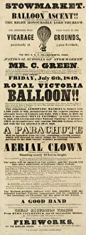 Royal Aeronautical Society Collection: Balloon event, Charles Green, Stowmarket