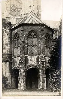 Prints of The Baptistery - Canterbury Cathedral, Canterbury, Kent, England. Date: 1900s Canterbury Prints: Canterbury Cathedral Baptistery Print, Kent, England, 1900s