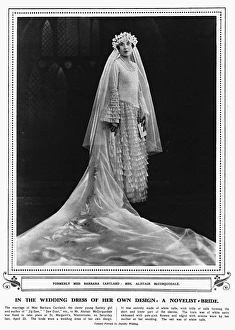 Barbara Cartland in her wedding dress Barbara Cartland in her wedding dress