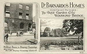 Barnardos Gallery: Barnardos Contrast Card advertising new Woodford Bridge H