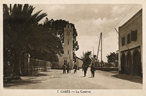 Gabes Gallery: Barracks and clock tower, Gabes, Tunisia, North Africa