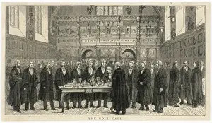 Prints of Newly qualified Barristers called to the bar at Middle Temple Hall, London Related Prints: Middle Temple Hall Barristers Call to Bar Print
