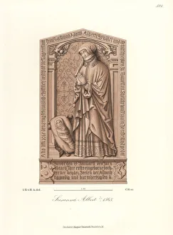 Basrelief gravestone of Susannna Albert, died 1565 Basrelief gravestone of Susannna Albert, died 1565