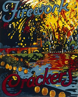 Firework Gallery: Batgers Fireworks crackers box label