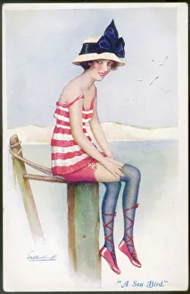 Straw Gallery: Bathing Belle on Pier
