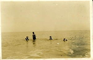 Cardiganshire Gallery: Bathing in the Sea, Barmouth, Cardiganshire