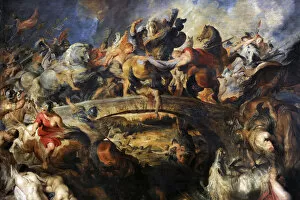 Rubens Gallery: Battle of the Amazons, 1616-1618, by Rubens (1577-1640)