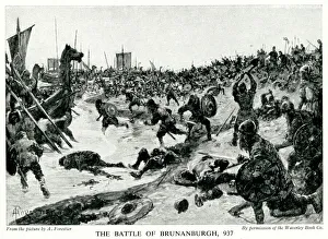 Saxon Gallery: Battle of Brunanburh during the Viking invasions of England