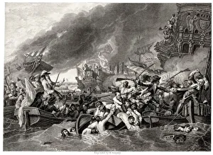 The Battle of La Hogue (Hougue), 1692 The Battle of La Hogue (Hougue), 1692