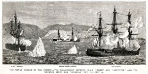 The Battle of Pacocha - The British Attack Peruvian Ship The Battle of Pacocha - The British Attack Peruvian Ship