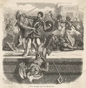 Spanish Conquest of Aztecs Print