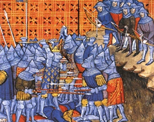 Battle of Tours or Battle of Poitiers. Octuber 732. Miniatur Battle of Tours or Battle of Poitiers. Octuber 732. Miniatur
