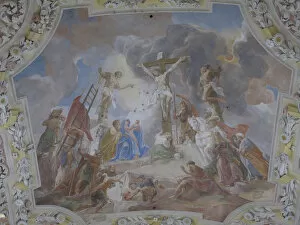 Images Dated 12th May 2014: Bayern, Vilgertshofen Church of pilgrimage - painted ceiling