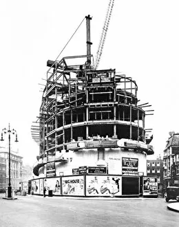 Langham Gallery: BBC Broadcasting House under construction, London