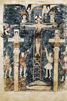 Beatus of Girona. 976. Fol. 16v, Crucifixion Beatus of Girona. 976. Fol. 16v, Crucifixion