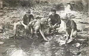 Activities Gallery: Belgian boy scouts camping in the Ardennes