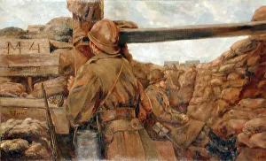 Belgian troops in a trench, Belgium, c 1917 Belgian troops in a trench, Belgium, c 1917