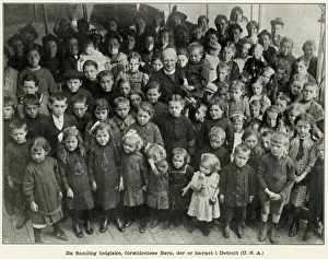 Belgian war orphans with Father Syoens WWI Belgian war orphans with Father Syoens WWI