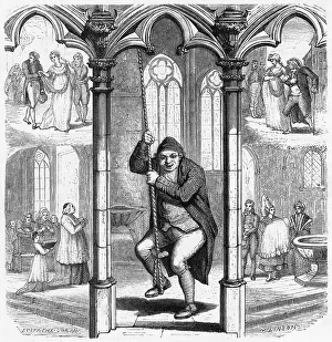 Bells Gallery: A bell ringer in a church, 1866
