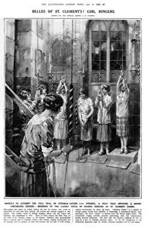 Bells Gallery: Belles of St Clement s! Girl bell ringers, 1926