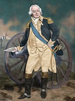 Benjamin Lincoln (1733-1810). Engraving. Colored Benjamin Lincoln (1733-1810). Engraving. Colored