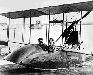 Benoist flying boat and pilot Tony Jannus Sp Petersburg Benoist flying boat and pilot Tony Jannus Sp Petersburg