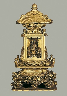 Benzaiten in a thousand-eyed pavilion. 8th c Benzaiten in a thousand-eyed pavilion. 8th c