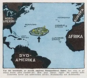 Prints of The area already had a sinister reputation even before the triangle was invented - wrecks were thought to end up in the Sargasso Sea Bermuda Prints: Bermuda Triangle Print, 19th Century Map of the Sargasso Sea Region