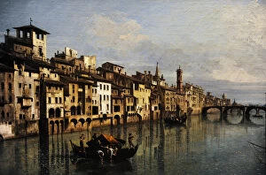 Rivers Gallery: Bernardo Bellotto (1721-1780). The river Arno in Florence, 1