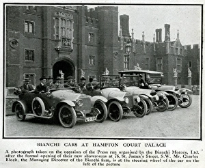Hampton Court Palace Gallery: Bianchi cars at Hampton Court Palace, London