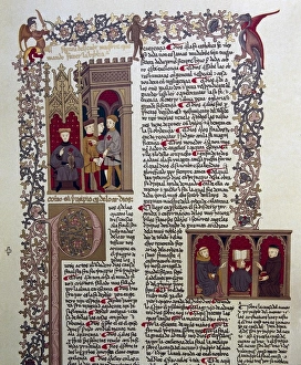Rabbi Gallery: Bible of Alba or Arragel. 1422 - 1430. Castilian