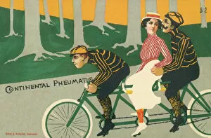 Canoodling Gallery: Bicycle Made For Three - Continental Pneumatic Advert