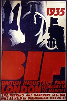 <b class=qtipBold><figcaption>BIF advert</figcaption></b><br>British Industries Fair advert, held in London from February 18th - March 1st, 1935<br><em>© Mary Evans Picture Library 2015 - https://copyrighthub.org/s0/hub1/creation/maryevans/MaryEvansPictureID/10265173</em> BIF advert