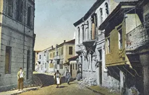 Prints of Bitola, Macedonia - street scene Date: circa 1910s North Macedonia Prints: Bitola, Macedonia - Street Scene Print circa 1910s