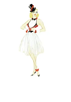 Black Top Hat - White Frill Skirt - Murrays Cabaret Club Black Top Hat - White Frill Skirt - Murrays Cabaret Club