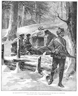<b class=qtipBold><figcaption>Black Mountain Expedition</figcaption></b><br>Black Mountain Mess Camp 1887 Date: 1887<br><em>© Mary Evans / National Archives</em> Black Mountain Expedition