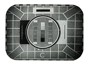 Black and white television test card Black and white television test card