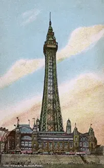 Blackpool Tower 1916 Print, Lancashire