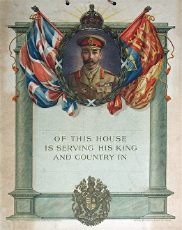 Images Dated 22nd February 2008: Blank card - Portrait of King George V