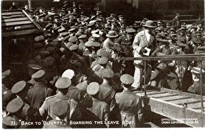 Gangplank Gallery: Back to Blighty, boarding the leave boat, WW1