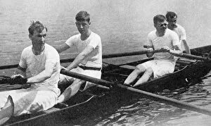 Rowers Gallery: Blind soldiers regatta at Putney, WW1