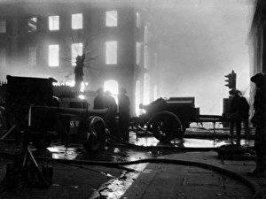 Blitz in the City of London - Queen Street, WW2 Blitz in the City of London - Queen Street, WW2