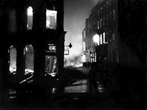 Blitz in the City of London - St Andrews Street, WW2 Blitz in the City of London - St Andrews Street, WW2